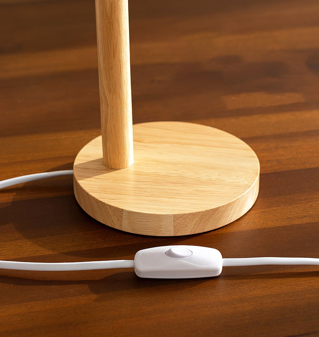 Kirrea Macaron Yellow Wooden Table Lamp — Nordic Base Design