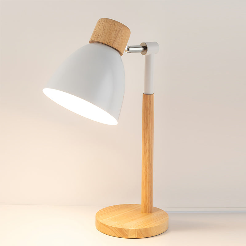 Kirrea Macaron Yellow Wooden Table Lamp — Nordic Base Design