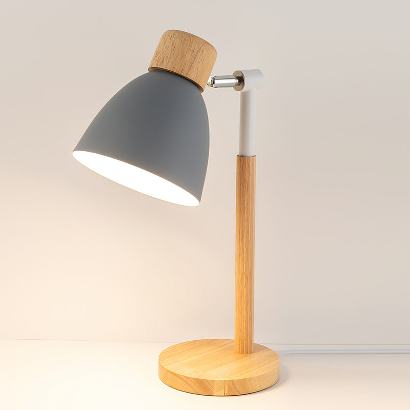 Kirrea Macaron Yellow Wooden Table Lamp — Nordic Base Design