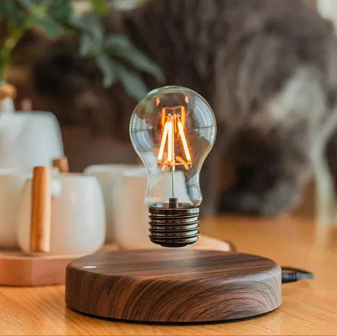 LumaFloat Floating Glass LED Table Lamp — Minimalist Design, Magnetic Levitation