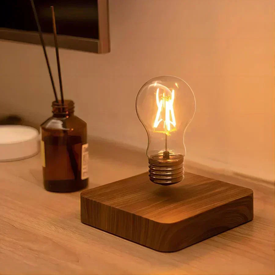 LumaFloat Floating Glass LED Table Lamp — Minimalist Design, Magnetic Levitation