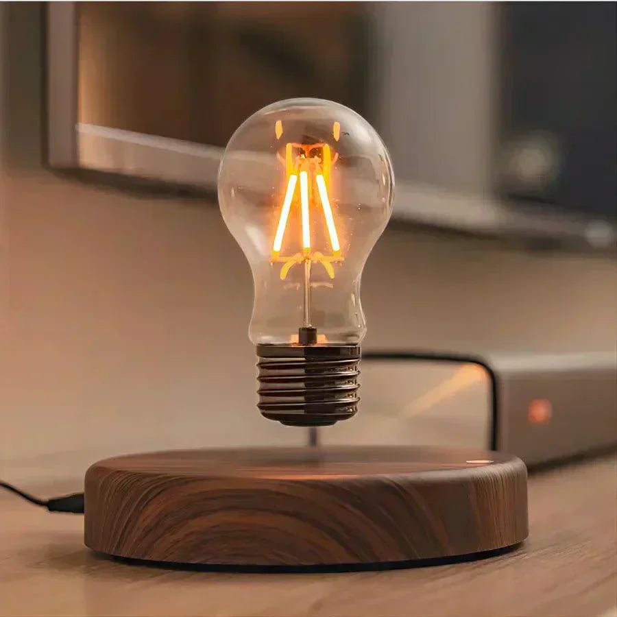 LumaFloat Floating Glass LED Table Lamp — Minimalist Design, Magnetic Levitation