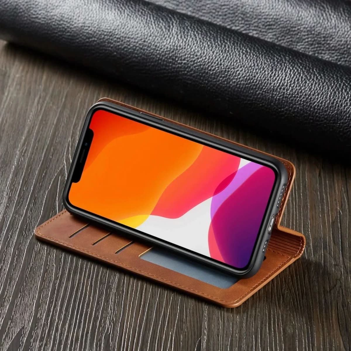 AeroGuard Leather Magnetic Phone Case — Premium Protective iPhone Cover