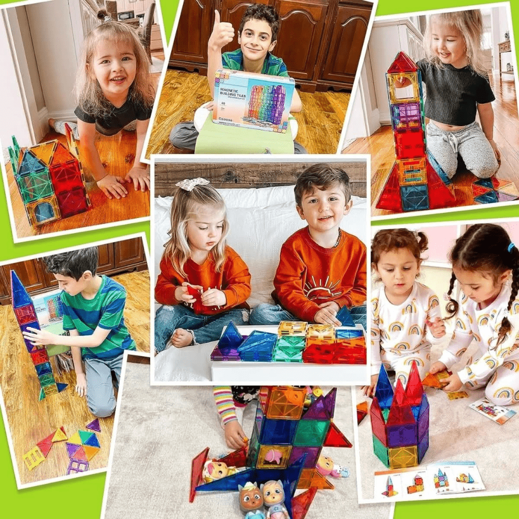 LumaTiles Magnetic Montessori Building Kit — 40-Piece Starter Set