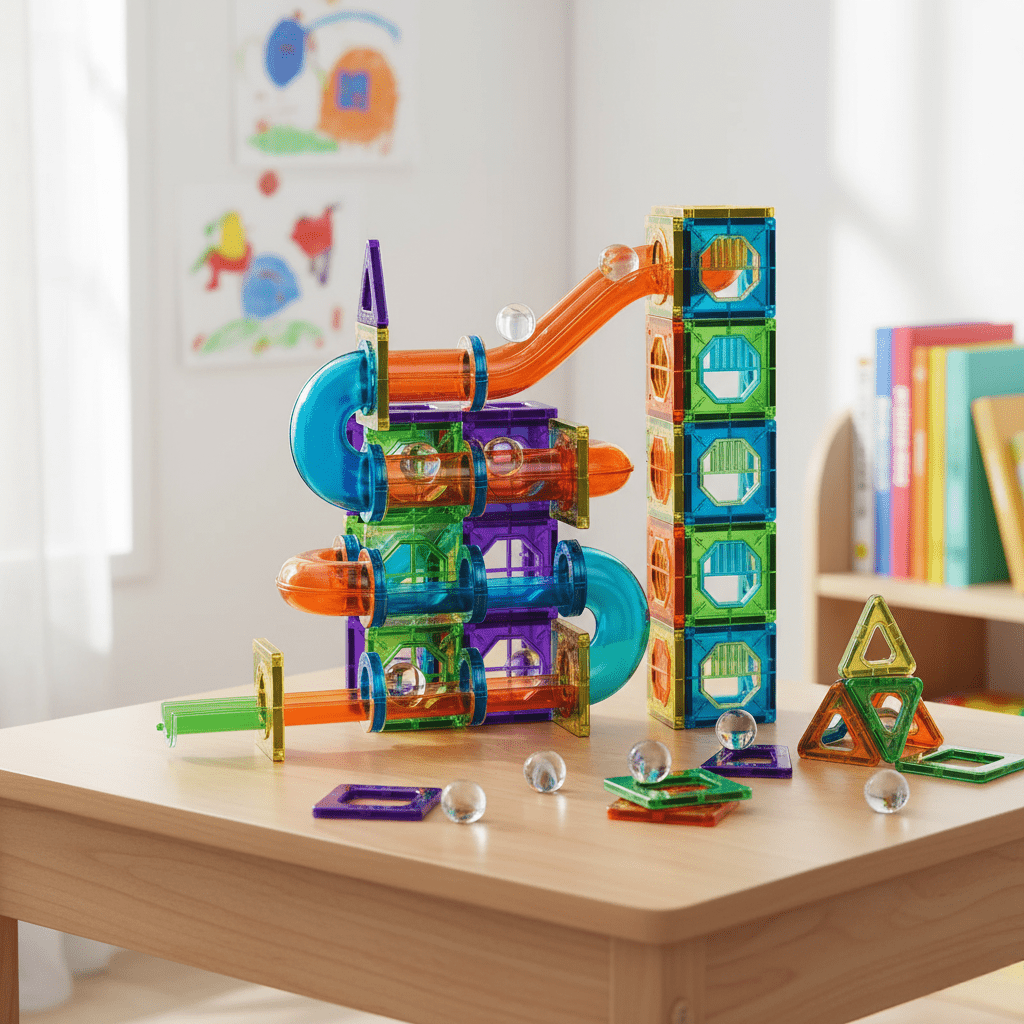NovaBlocks 69-Piece Magnetic Building Blocks — Creative Play Set Ages 2 and Up