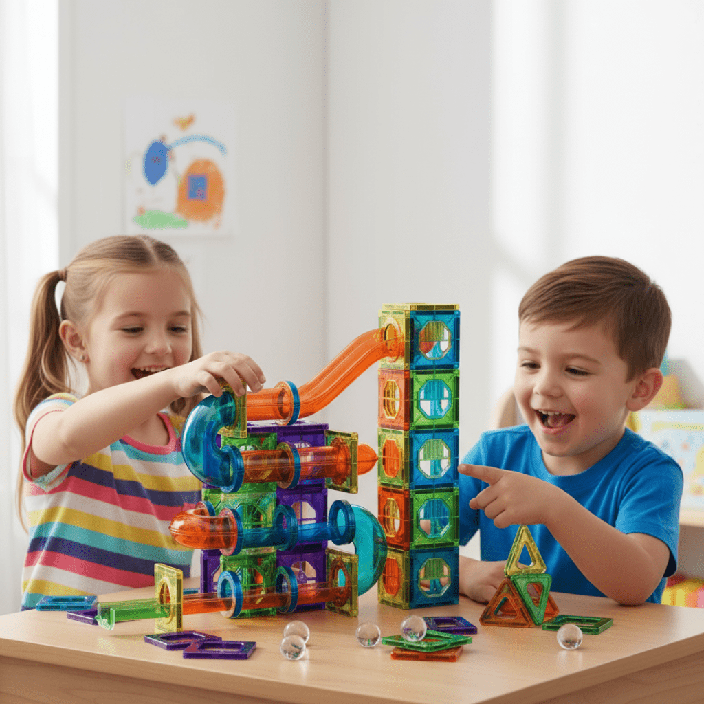 NovaBlocks 69-Piece Magnetic Building Blocks — Creative Play Set Ages 2 and Up