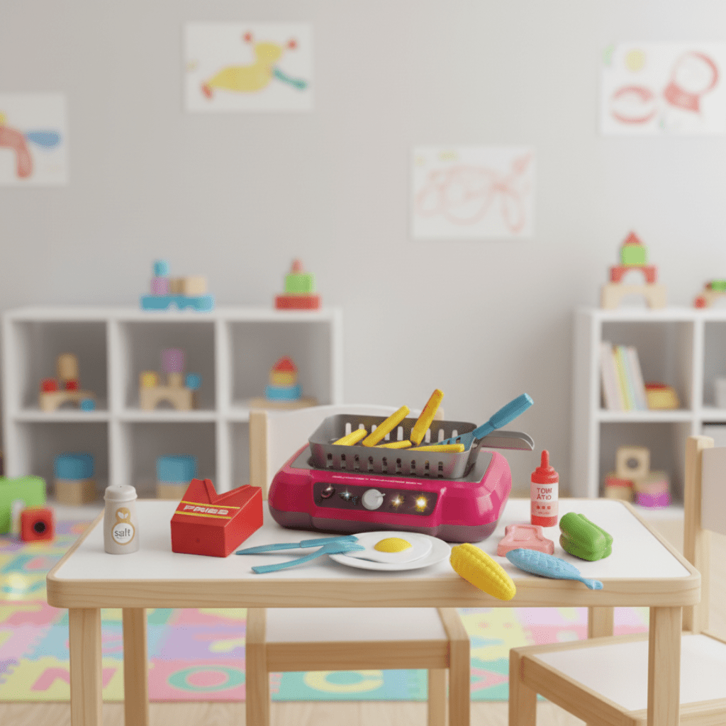 TinyChef Play Kitchen Set — Pots Spoons & Spatulas