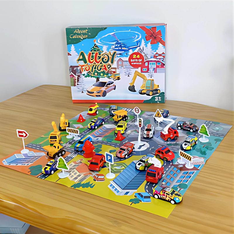 Calendrier de l’Avent de 24 petites voitures - Compte à rebours de Noël