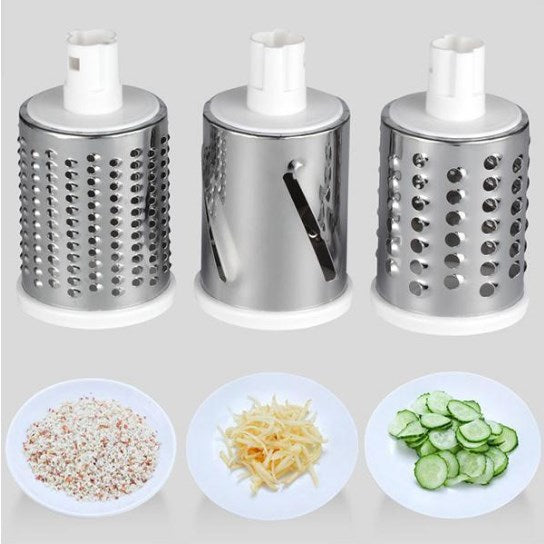 回転式キッチンおろし器 — 3枚刃手動スライサー