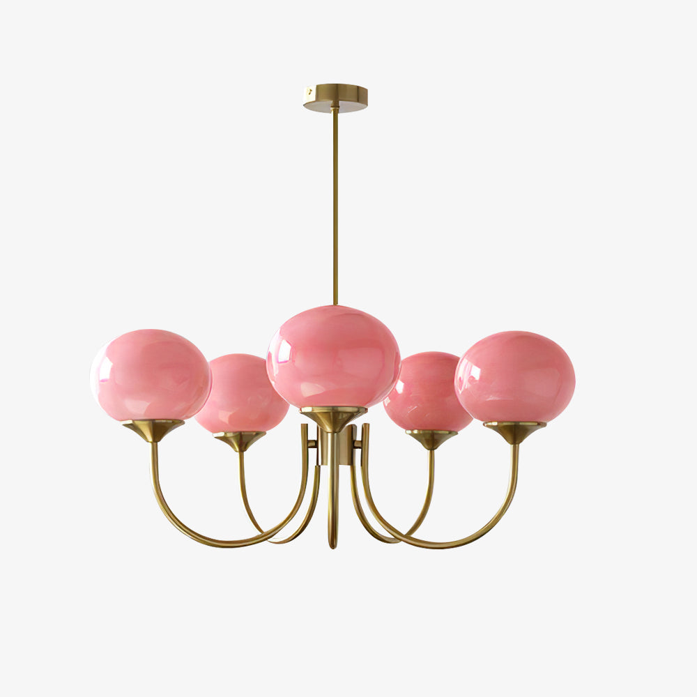 Aurielle Marshmallow Modern Chandelier — Rounded Silhouette, Warm Ambient Glow