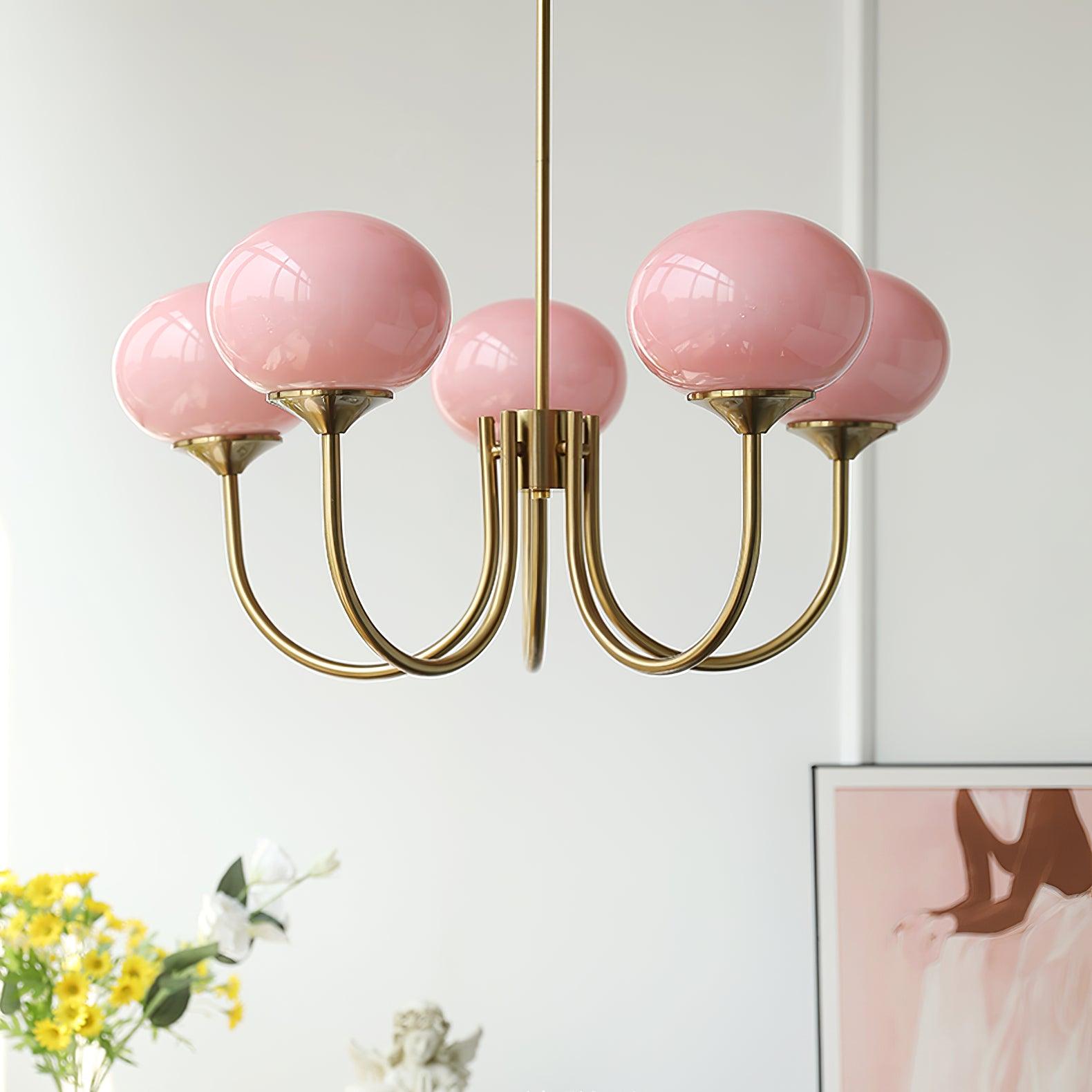 Aurielle Marshmallow Modern Chandelier — Rounded Silhouette, Warm Ambient Glow