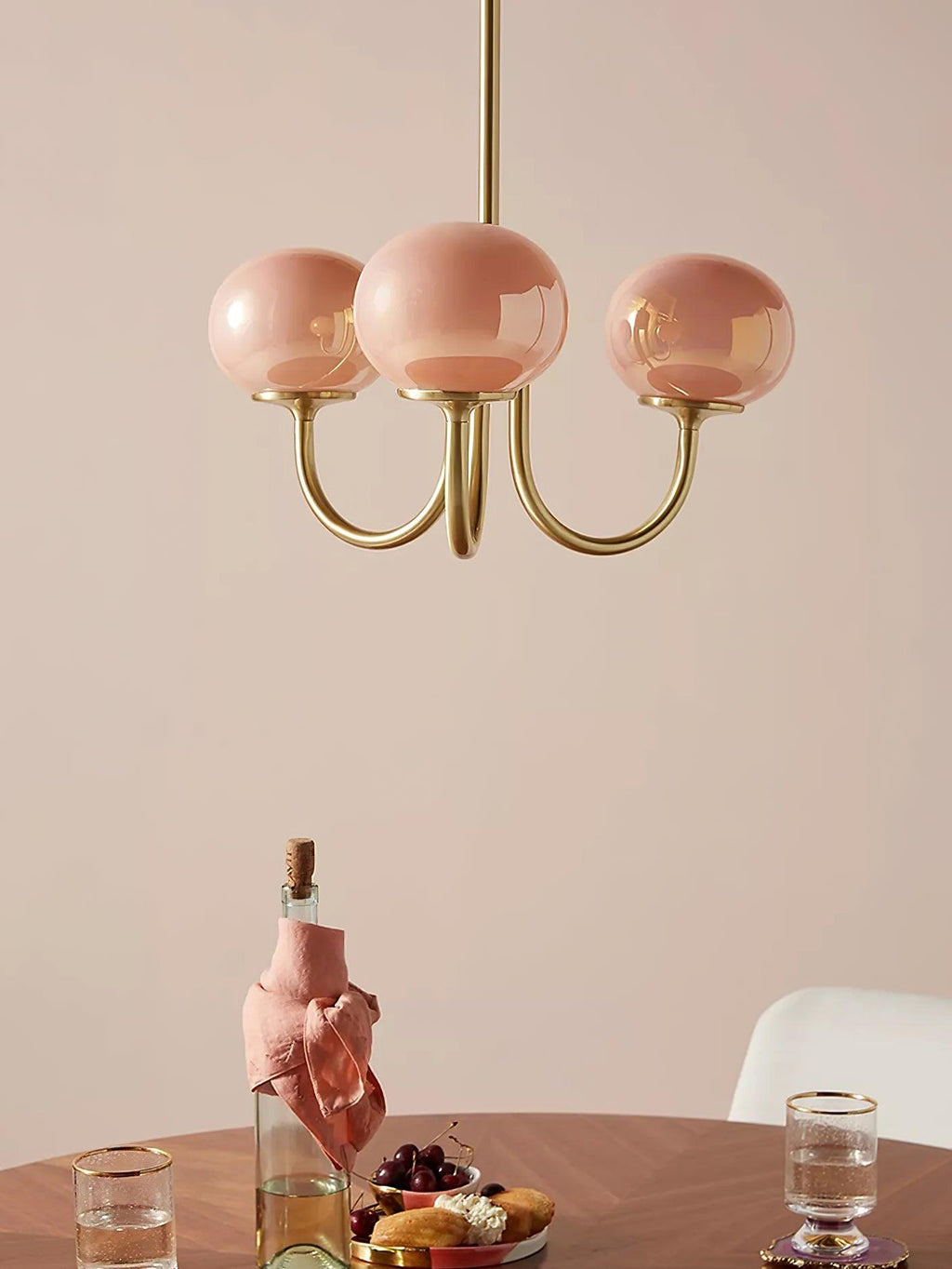 Aurielle Marshmallow Modern Chandelier — Rounded Silhouette, Warm Ambient Glow
