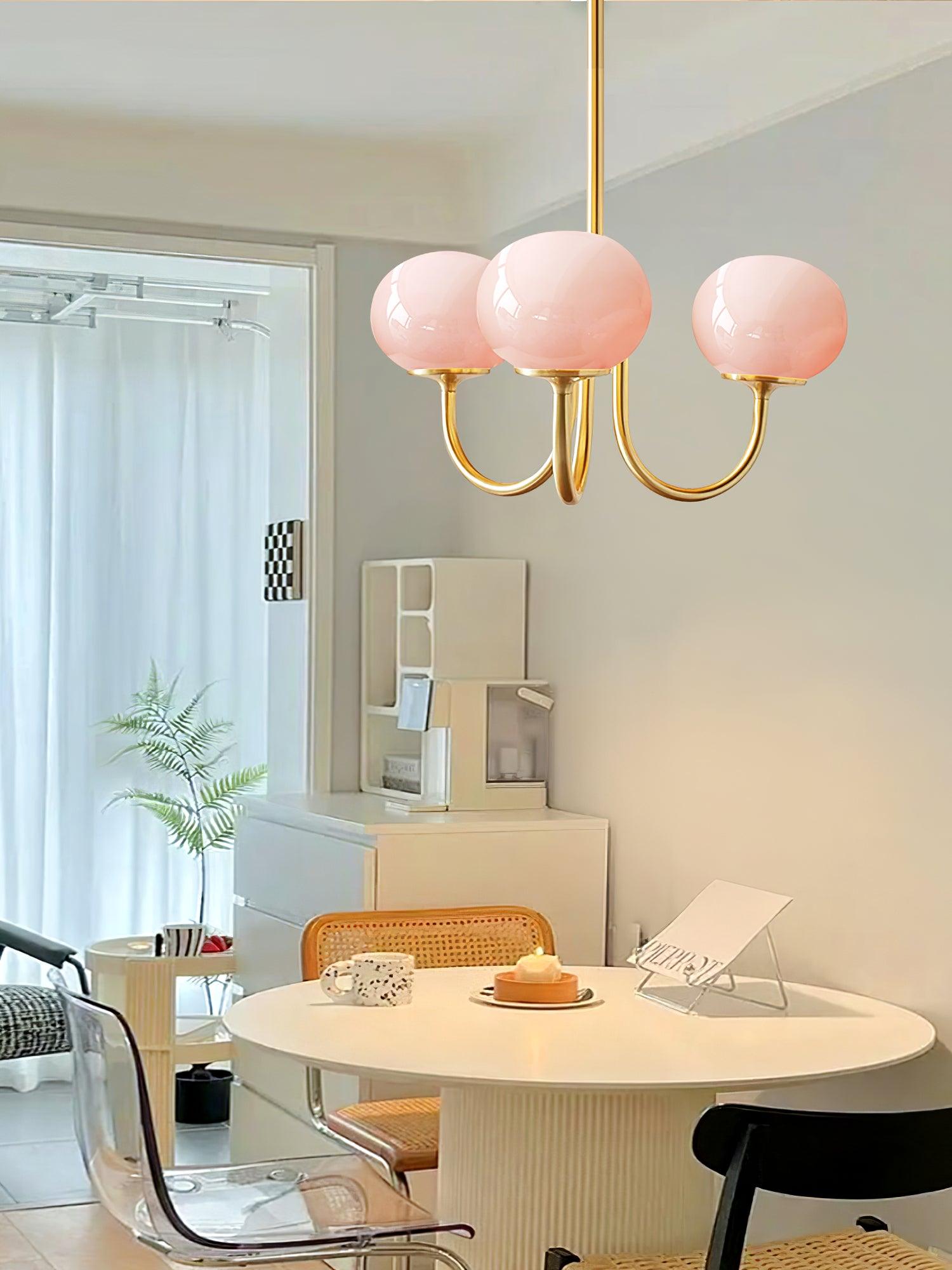 Aurielle Marshmallow Modern Chandelier — Rounded Silhouette, Warm Ambient Glow