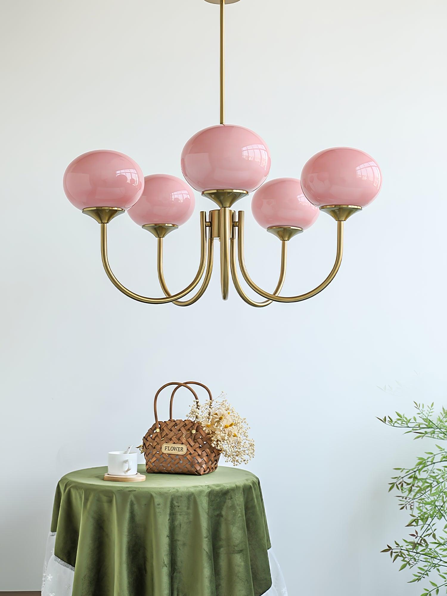 Aurielle Marshmallow Modern Chandelier — Rounded Silhouette, Warm Ambient Glow