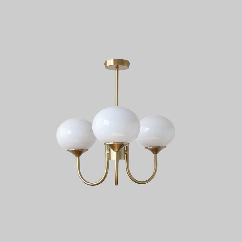 Aurielle Marshmallow Modern Chandelier — Rounded Silhouette, Warm Ambient Glow
