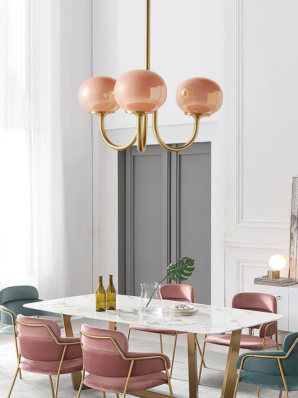 Aurielle Marshmallow Modern Chandelier — Rounded Silhouette, Warm Ambient Glow