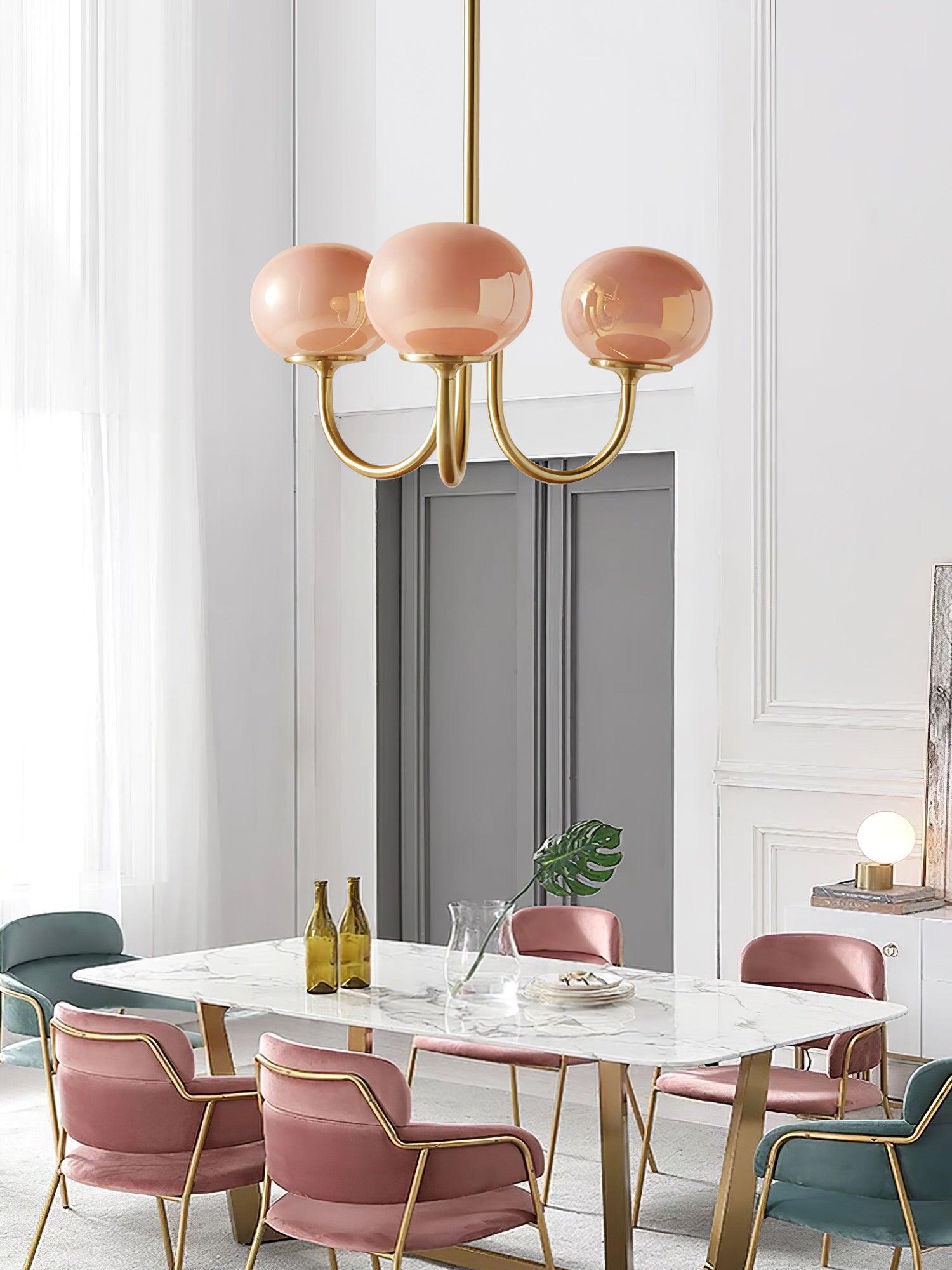 Aurielle Marshmallow Modern Chandelier — Rounded Silhouette, Warm Ambient Glow