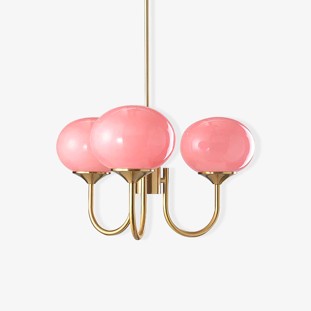 Aurielle Marshmallow Modern Chandelier — Rounded Silhouette, Warm Ambient Glow