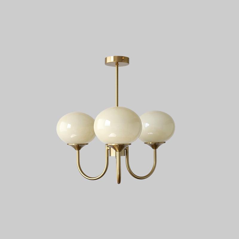 Aurielle Marshmallow Modern Chandelier — Rounded Silhouette, Warm Ambient Glow