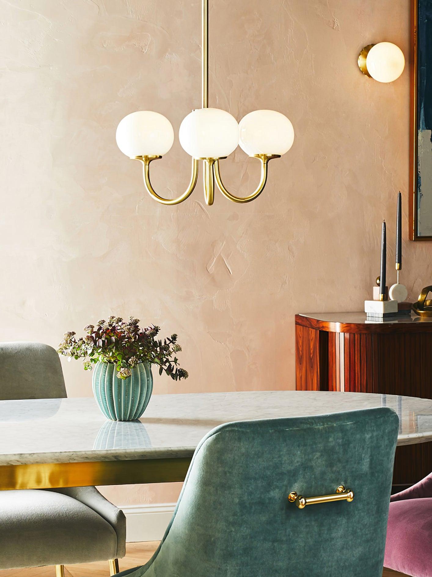 Aurielle Marshmallow Modern Chandelier — Rounded Silhouette, Warm Ambient Glow