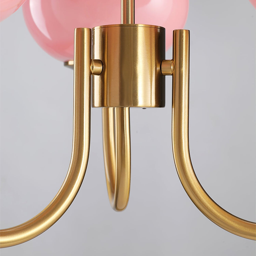 Aurielle Marshmallow Modern Chandelier — Rounded Silhouette, Warm Ambient Glow
