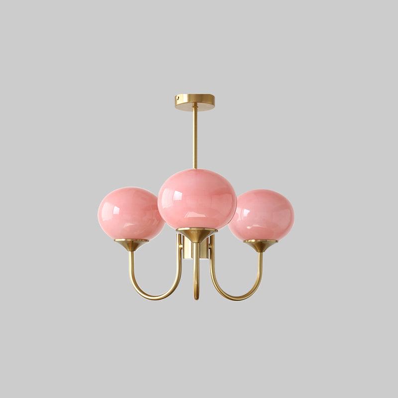Aurielle Marshmallow Modern Chandelier — Rounded Silhouette, Warm Ambient Glow