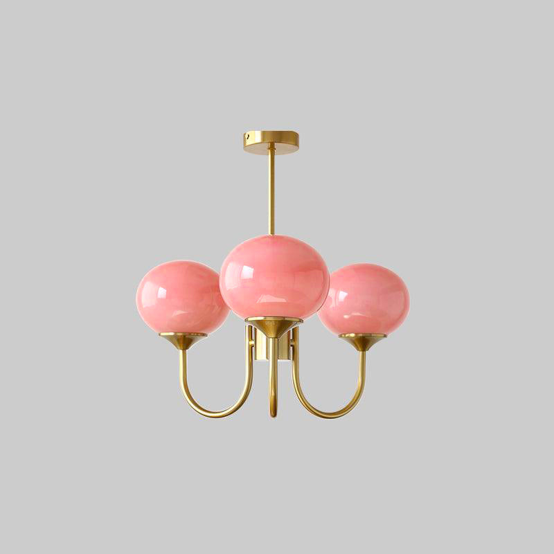 Aurielle Marshmallow Modern Chandelier — Rounded Silhouette, Warm Ambient Glow