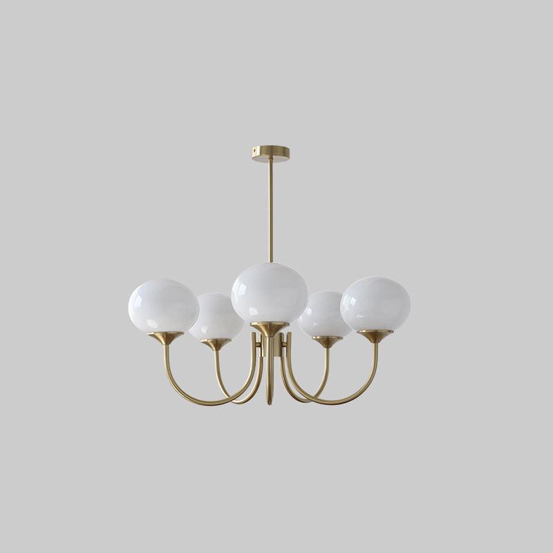 Aurielle Marshmallow Modern Chandelier — Rounded Silhouette, Warm Ambient Glow
