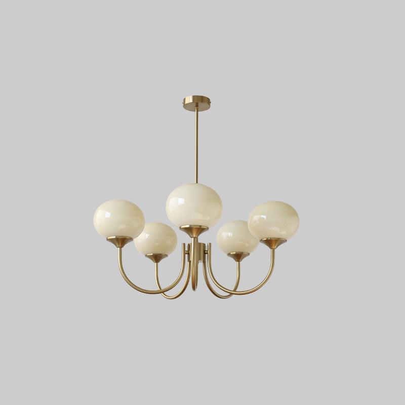 Aurielle Marshmallow Modern Chandelier — Rounded Silhouette, Warm Ambient Glow