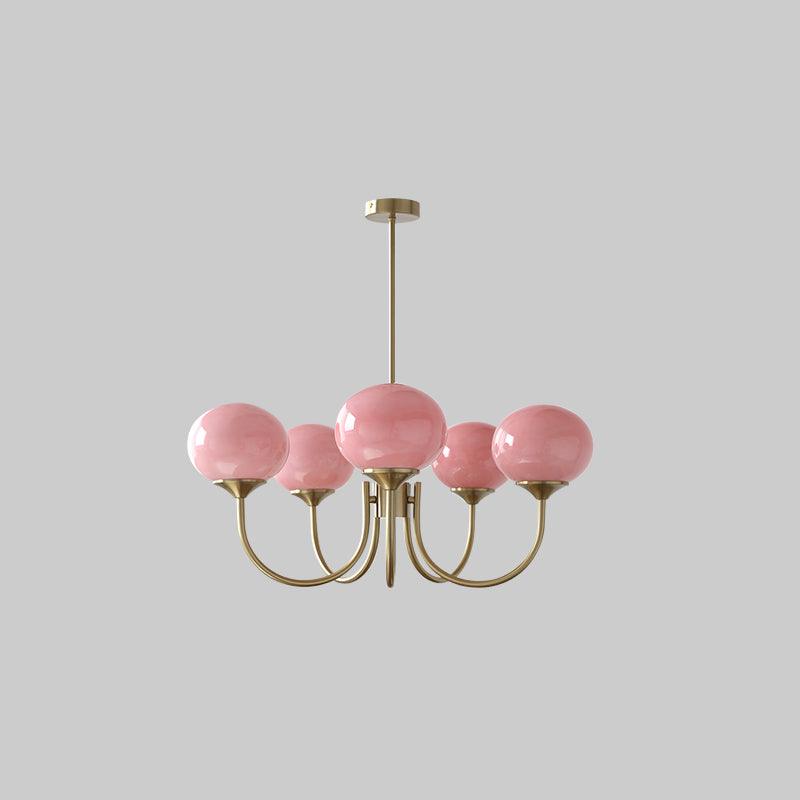 Aurielle Marshmallow Modern Chandelier — Rounded Silhouette, Warm Ambient Glow