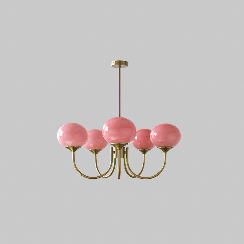 Aurielle Marshmallow Modern Chandelier — Rounded Silhouette, Warm Ambient Glow