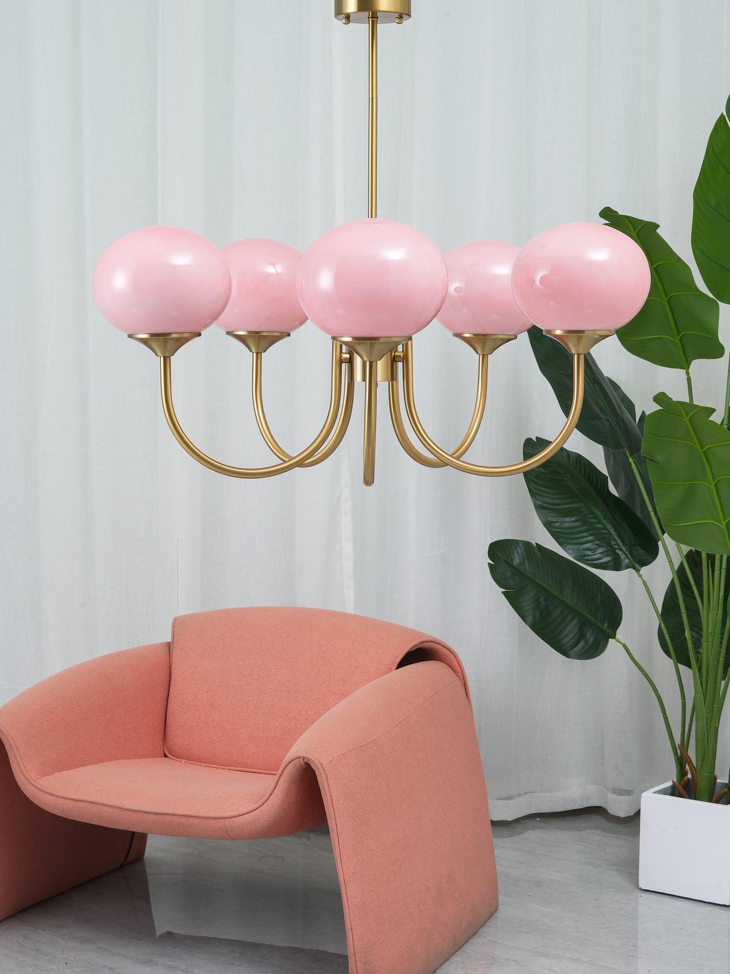 Aurielle Marshmallow Modern Chandelier — Rounded Silhouette, Warm Ambient Glow