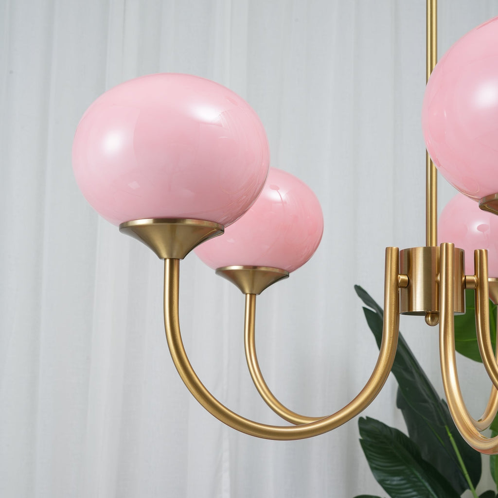 Aurielle Marshmallow Modern Chandelier — Rounded Silhouette, Warm Ambient Glow