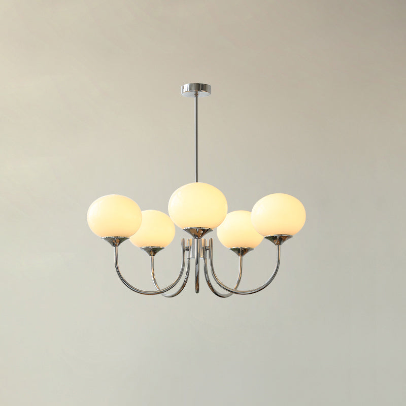 Aurielle Marshmallow Modern Chandelier — Rounded Silhouette, Warm Ambient Glow
