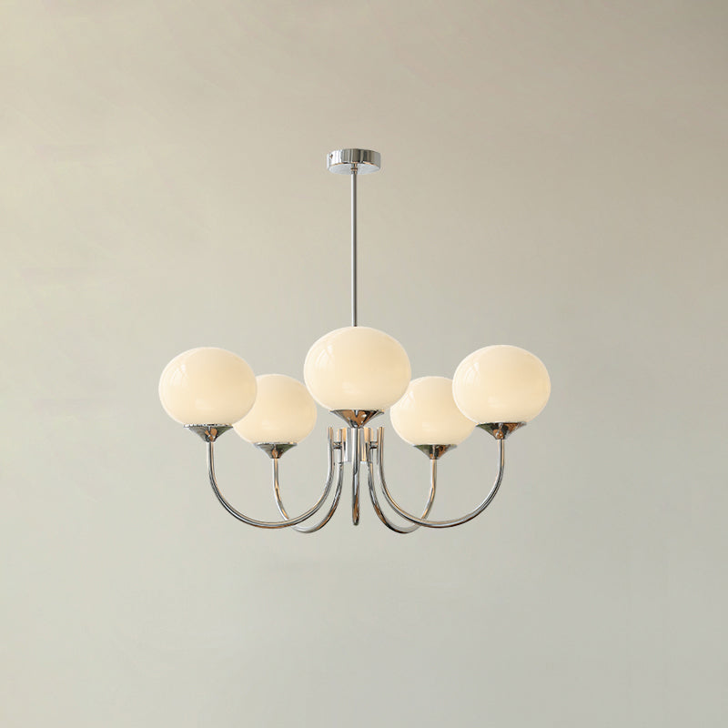 Aurielle Marshmallow Modern Chandelier — Rounded Silhouette, Warm Ambient Glow