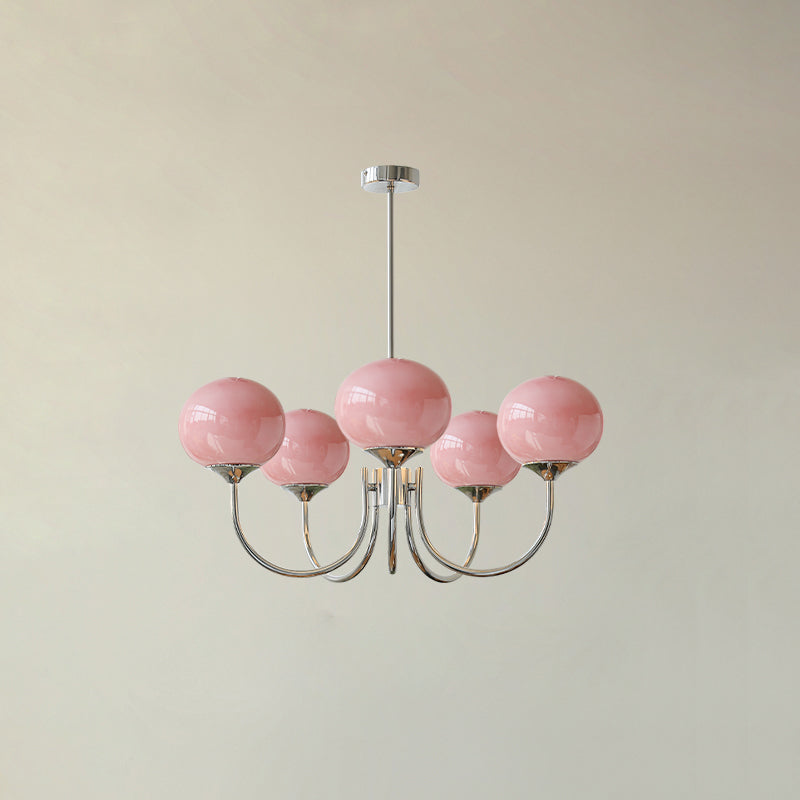 Aurielle Marshmallow Modern Chandelier — Rounded Silhouette, Warm Ambient Glow