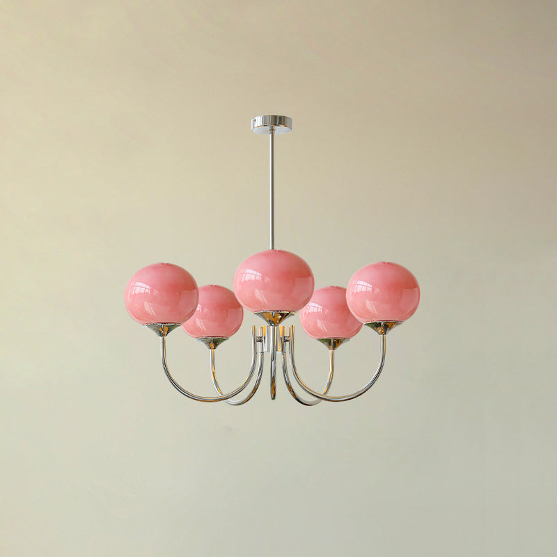 Aurielle Marshmallow Modern Chandelier — Rounded Silhouette, Warm Ambient Glow