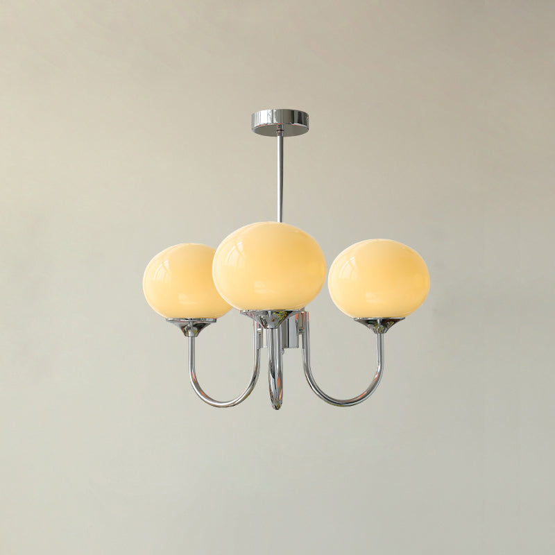 Aurielle Marshmallow Modern Chandelier — Rounded Silhouette, Warm Ambient Glow