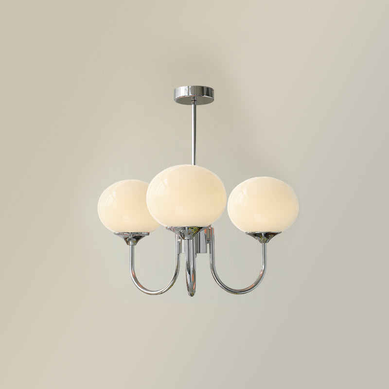 Aurielle Marshmallow Modern Chandelier — Rounded Silhouette, Warm Ambient Glow