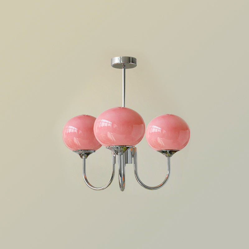 Aurielle Marshmallow Modern Chandelier — Rounded Silhouette, Warm Ambient Glow