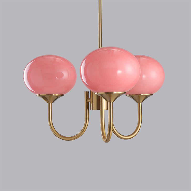 Aurielle Marshmallow Modern Chandelier — Rounded Silhouette, Warm Ambient Glow
