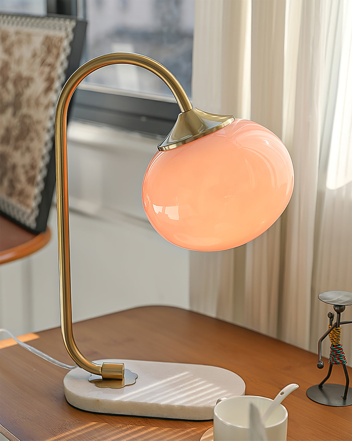 LumiPuff Marshmallow-Inspired Table Lamp — Soft Pink Glass Shades