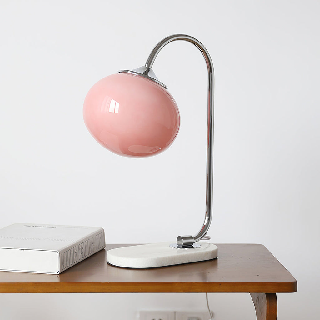 LumiPuff Marshmallow-Inspired Table Lamp — Soft Pink Glass Shades