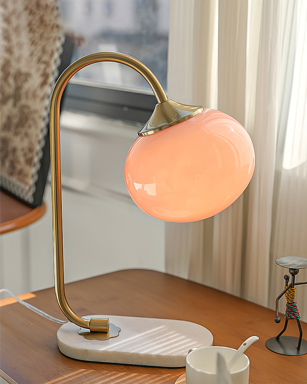LumiPuff Marshmallow-Inspired Table Lamp — Soft Pink Glass Shades