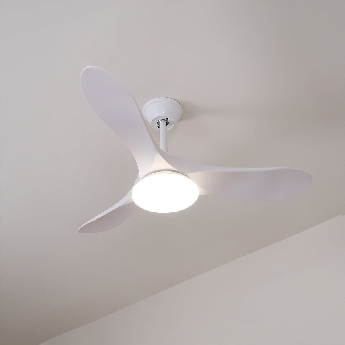Plafondventilator met 35W-ledverlichting, houtnerf, 6 snelheden