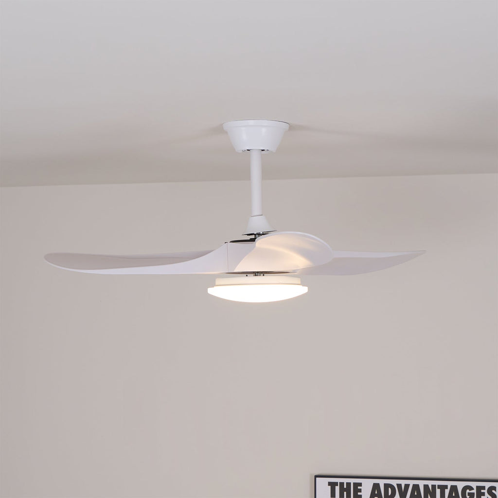 Plafondventilator met 35W-ledverlichting, houtnerf, 6 snelheden