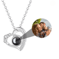 AuroraBond Custom Couple Image Photo Projection Pendant Necklace