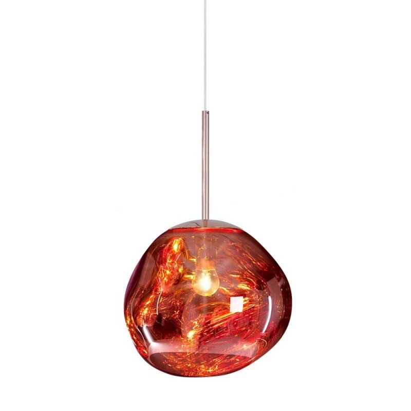 12-Inch Diameter Metal Pendant Light — Translucent Spherical Shade, Warm Diffused Glow