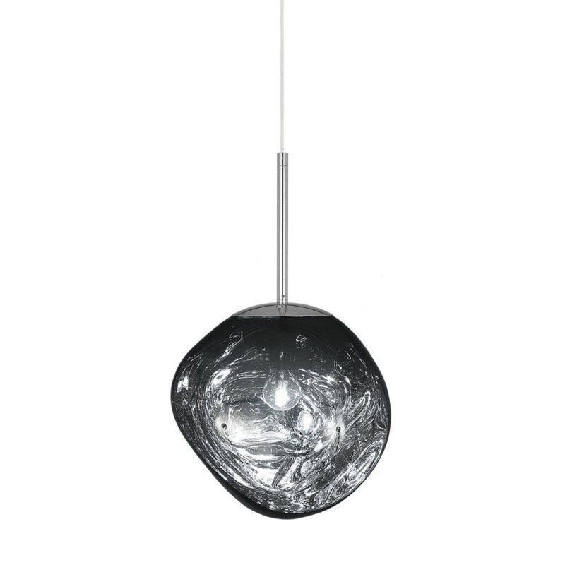 12-Inch Diameter Metal Pendant Light — Translucent Spherical Shade, Warm Diffused Glow