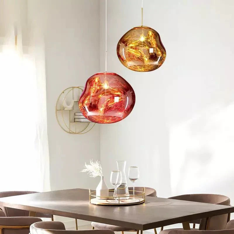 12-Inch Diameter Metal Pendant Light — Translucent Spherical Shade, Warm Diffused Glow
